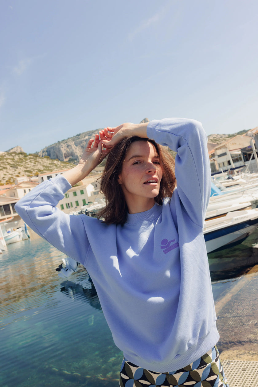 Sweat wavy bleu ciel 23degres