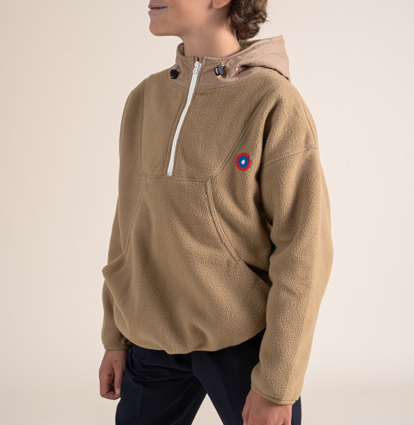 sweat polaire enfant beige