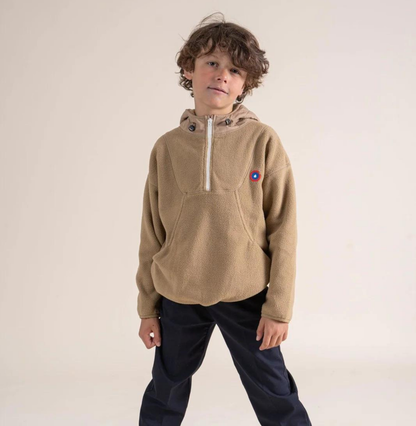 sweat polaire enfant beige