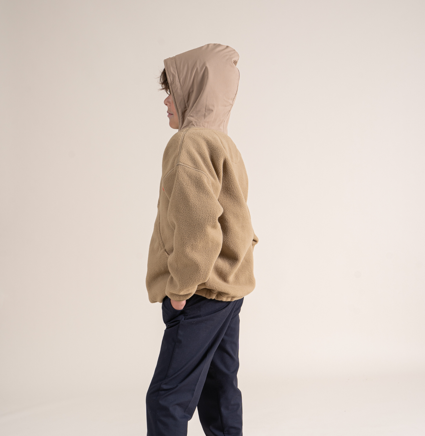 sweat polaire enfant beige