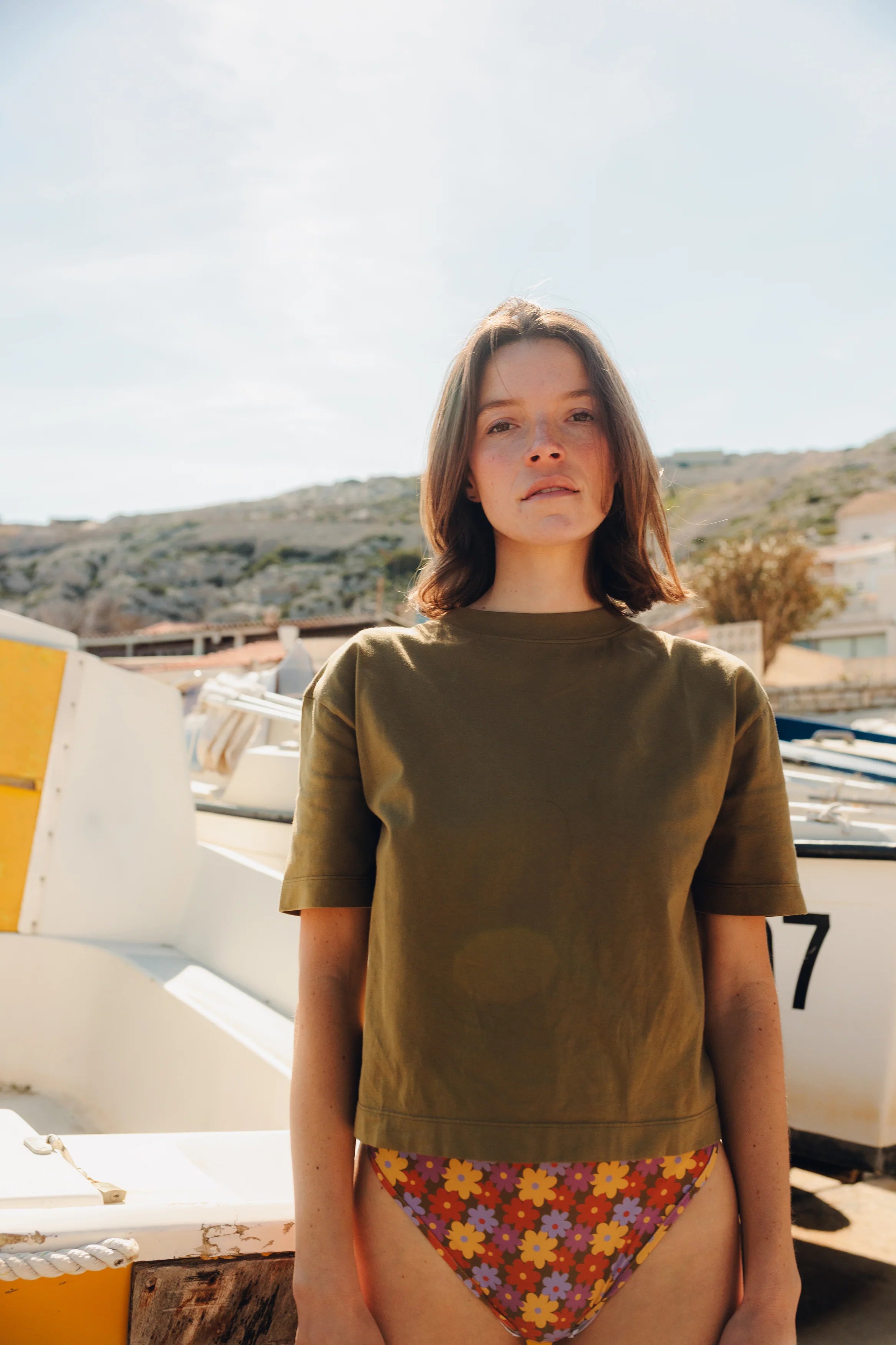 Tshirt boxy olive 23 degres