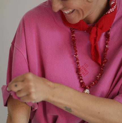 t shirt basile rose delave summer