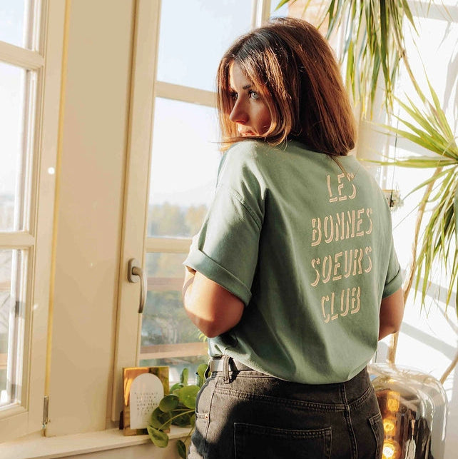 t shirt basile vert delave