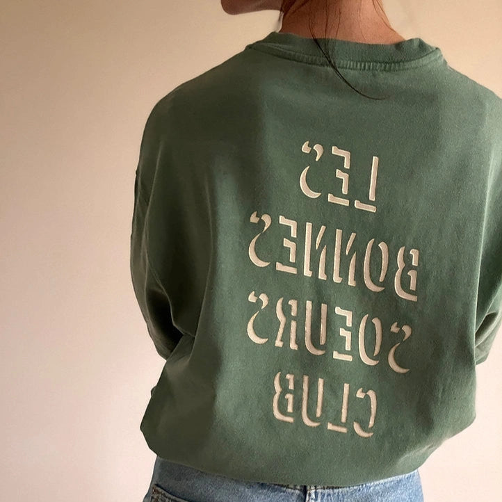 t shirt basile vert delave