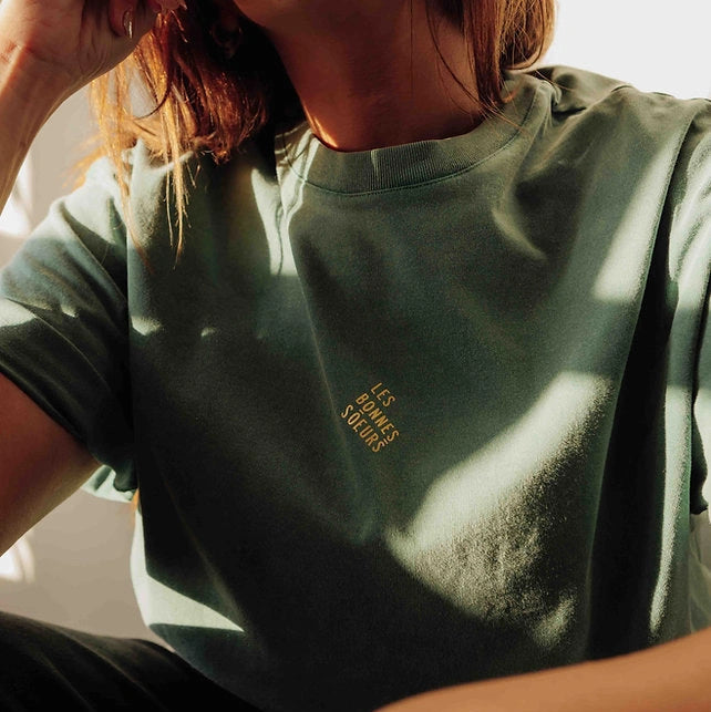 t shirt basile vert delave