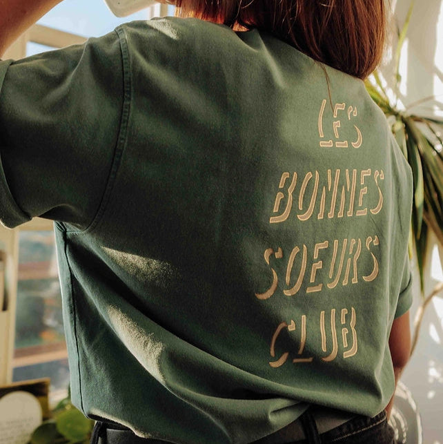 t shirt basile vert delave