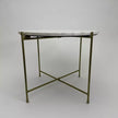 Table ronde marbré style table basse structure gold