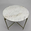 Table ronde marbré style table basse structure gold