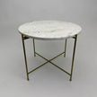 Table ronde marbré style table basse structure gold
