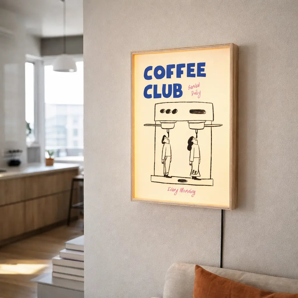tableau lumineux coffee club
