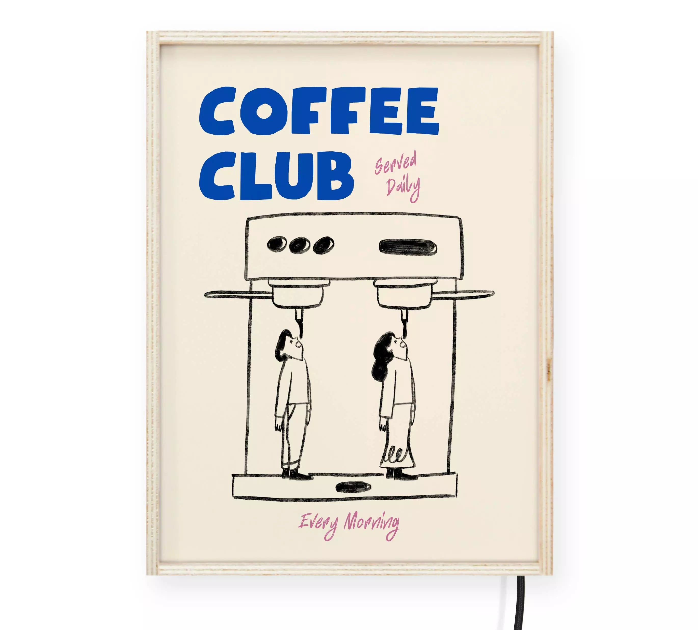 tableau lumineux coffee club