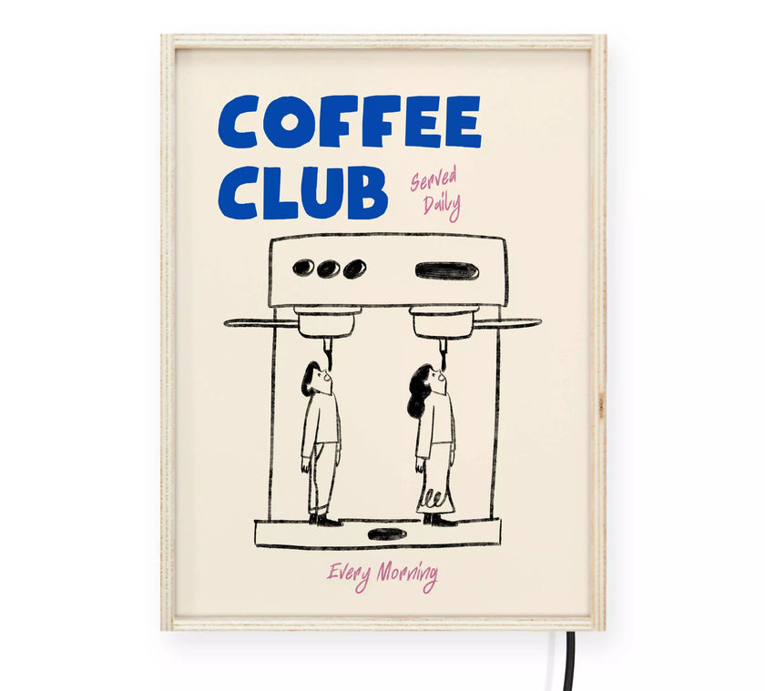 tableau lumineux coffee club