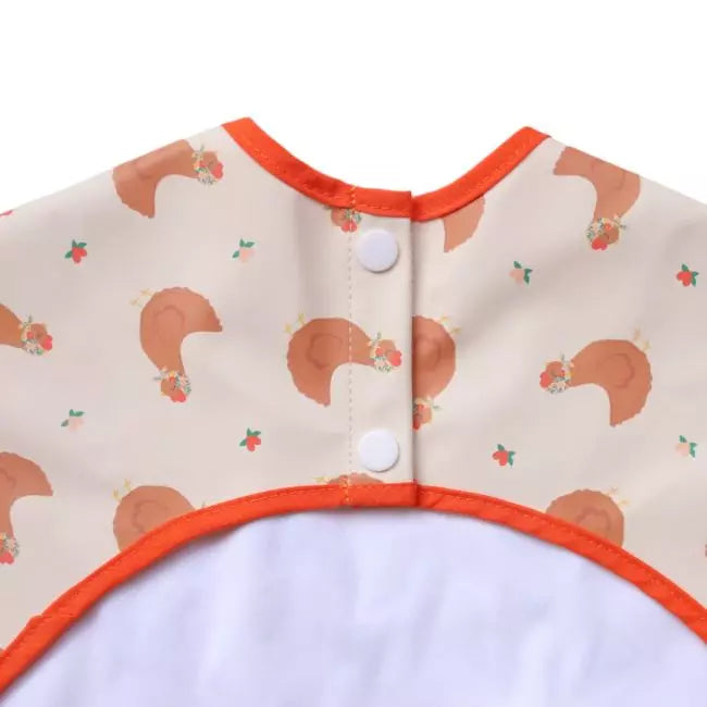 Bavoir à manche motif poule