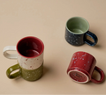 Tasse expresso olive crème burgandy et navy Paddywax