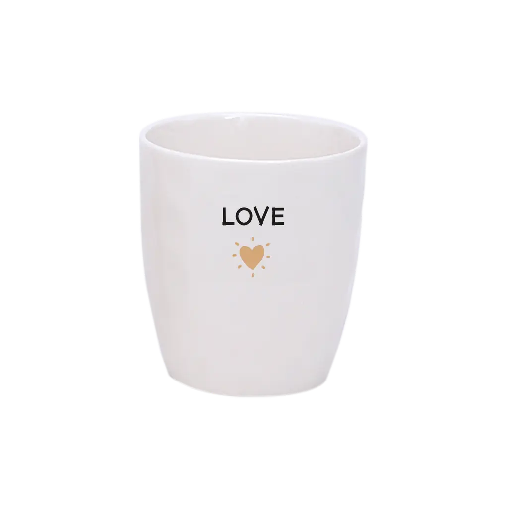 Tasse avec inscription Love cœur doré