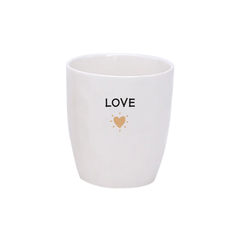 Tasse avec inscription Love cœur doré