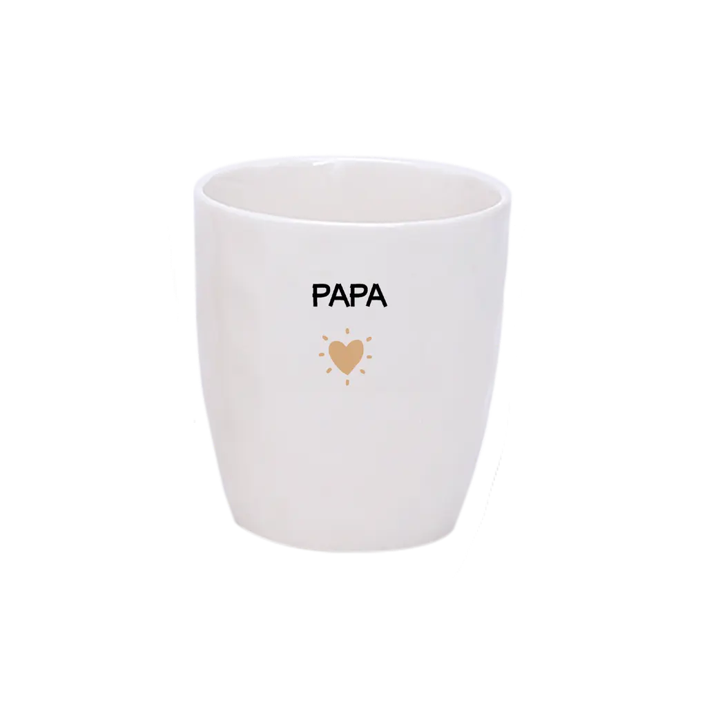 Tasse avec inscription papa coeur doré