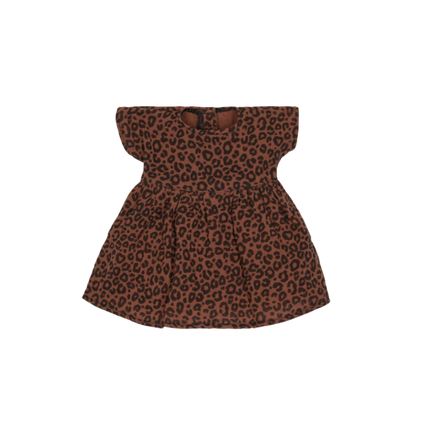 tenue-poupee-robe-leopard marron