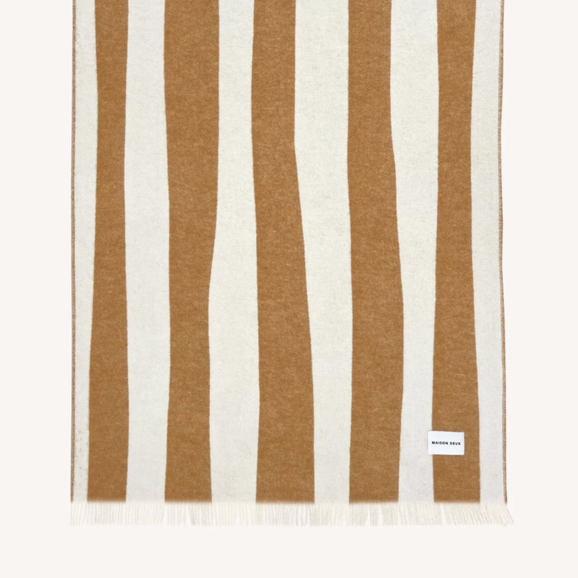 Plaid Rough Stripe Terra - MAISON DEUX