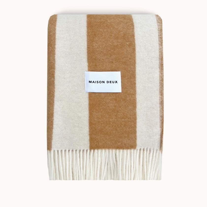 Plaid Rough Stripe Terra - MAISON DEUX