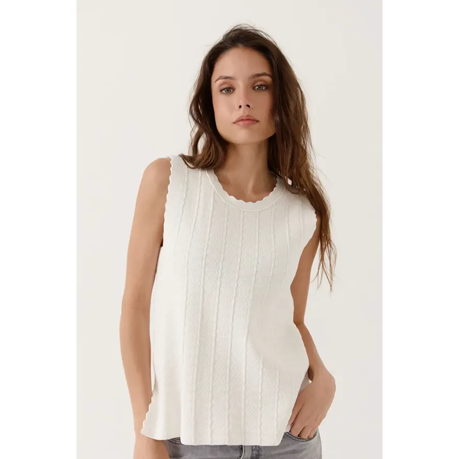 Top blanc caleandra artlove