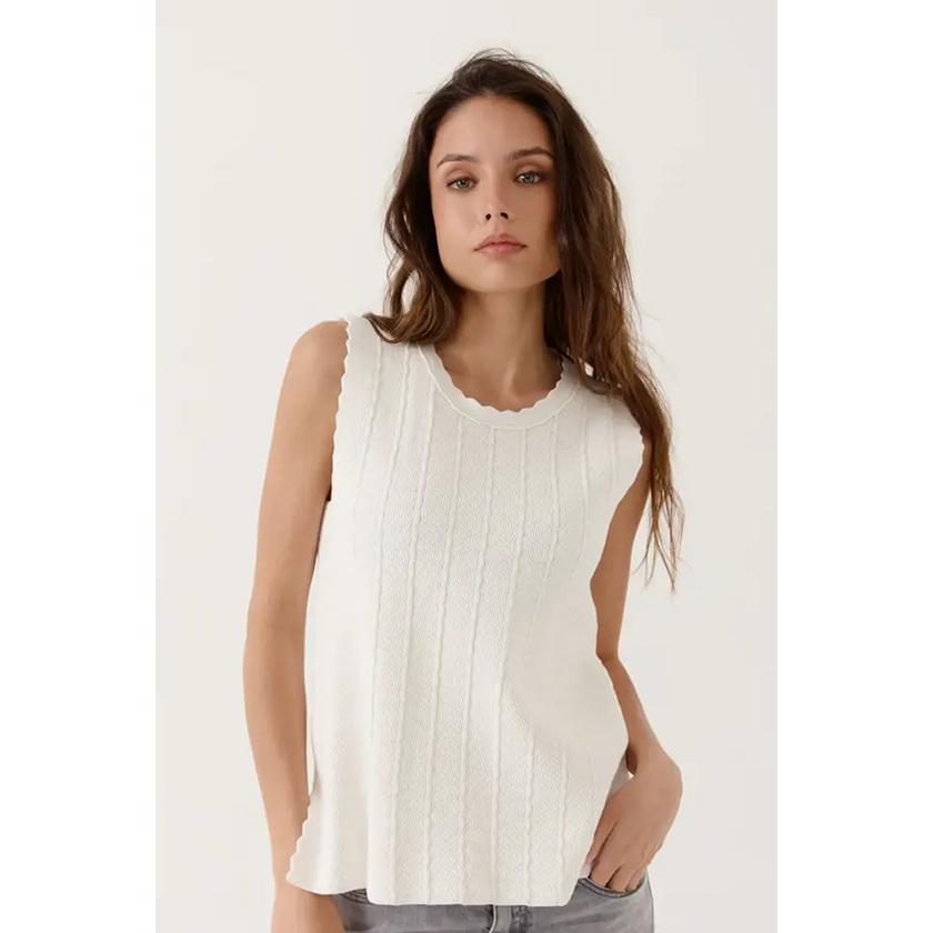 Top blanc caleandra artlove
