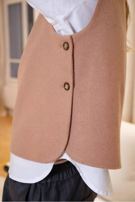 Top sans manches marron Opullence 