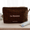 trousse de toilette léopard marron la mamma