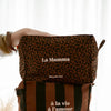 trousse de toilette leopard marron la mamma