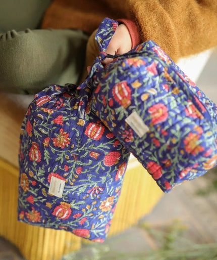 Grande trousse de toilette mina indigo bellemme