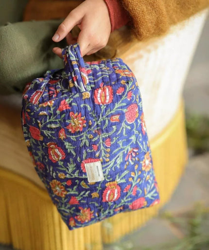 Grande trousse de toilette mina indigo bellemme