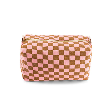 Trousse de toilette vic damier strawberry rose in april