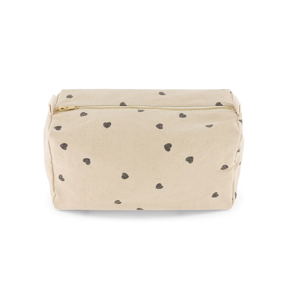 Trousse de toilette vic sable imprimé coeur noir