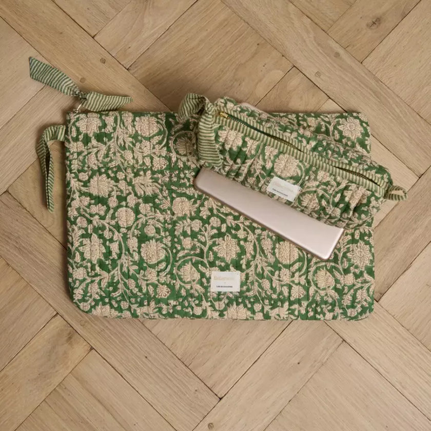 trousse d'école verte