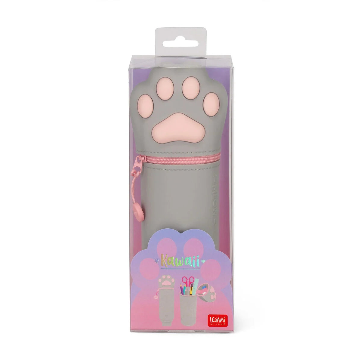 Trousse kawaï en silicone patte de chat Legami