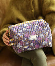 Trousse grand format ellis cassis bellemme viollette a fleurs