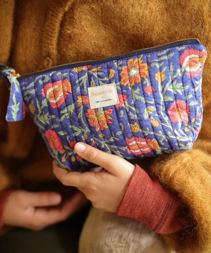 Trousse à maquillage mina indigo bellemme