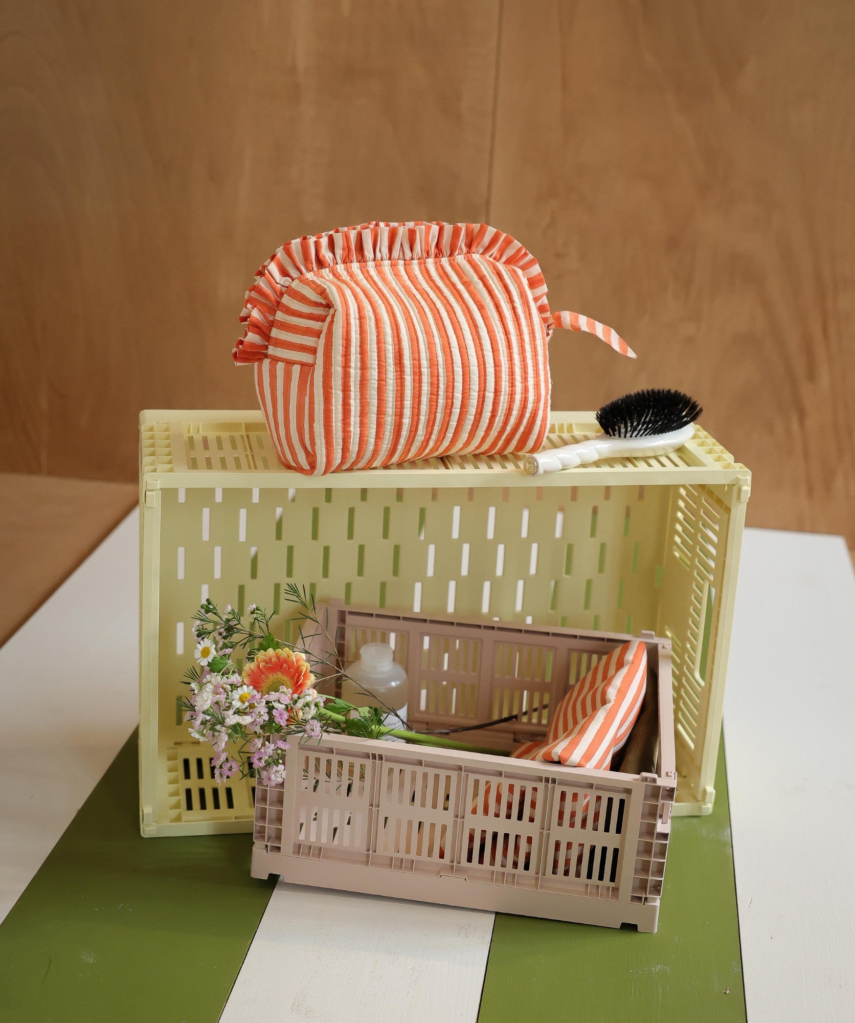 Trousse de toilette grand format rayures lennon Bellemme