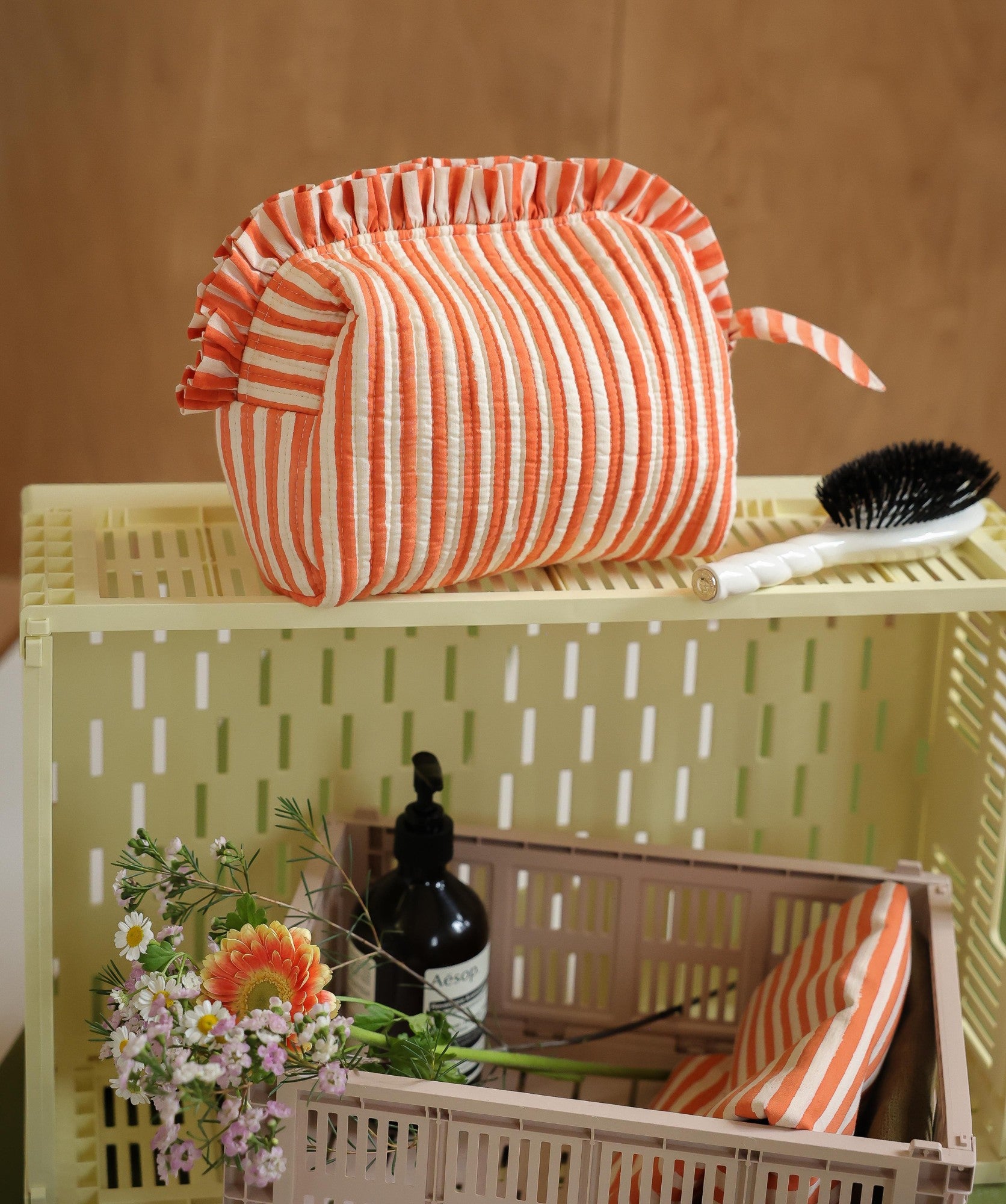 Trousse de toilette grand format rayures lennon Bellemme
