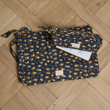 trousse d'écolier léopard navy