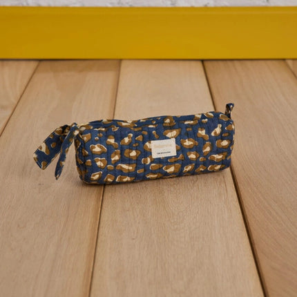 trousse d'écolier léopard navy