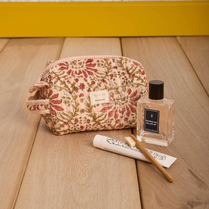 trousse de toilette petit format palmyre rose poudré