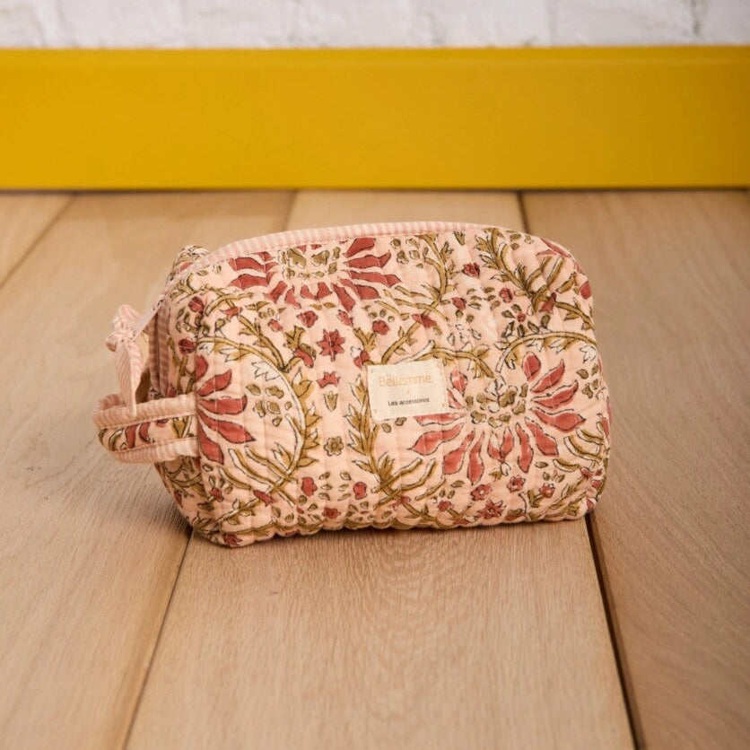 trousse de toilette petit format palmyre rose poudré