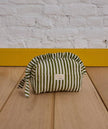 Pochette Bellemme rayures blanches et vertes