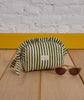 Pochette Bellemme rayures blanches et vertes