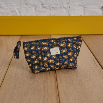 trousse à maquillage léopard navy