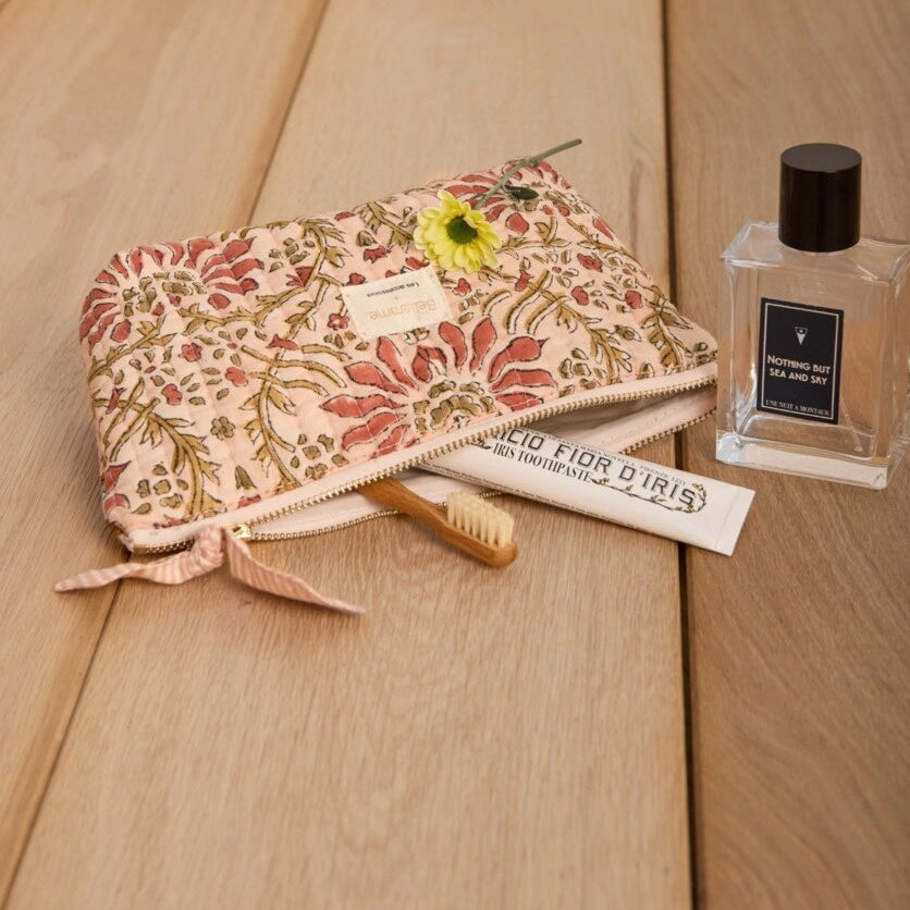 trousse à maquillage palmyre rose poudré