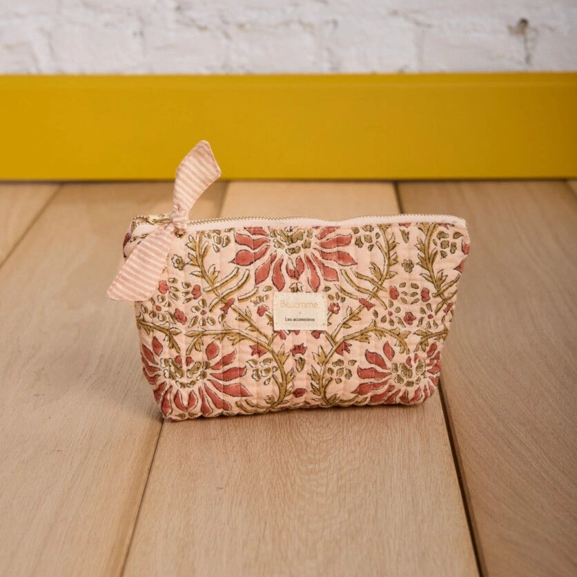 trousse à maquillage palmyre rose poudré