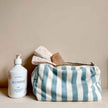 Trousse de toilette vic raye bleu ciel