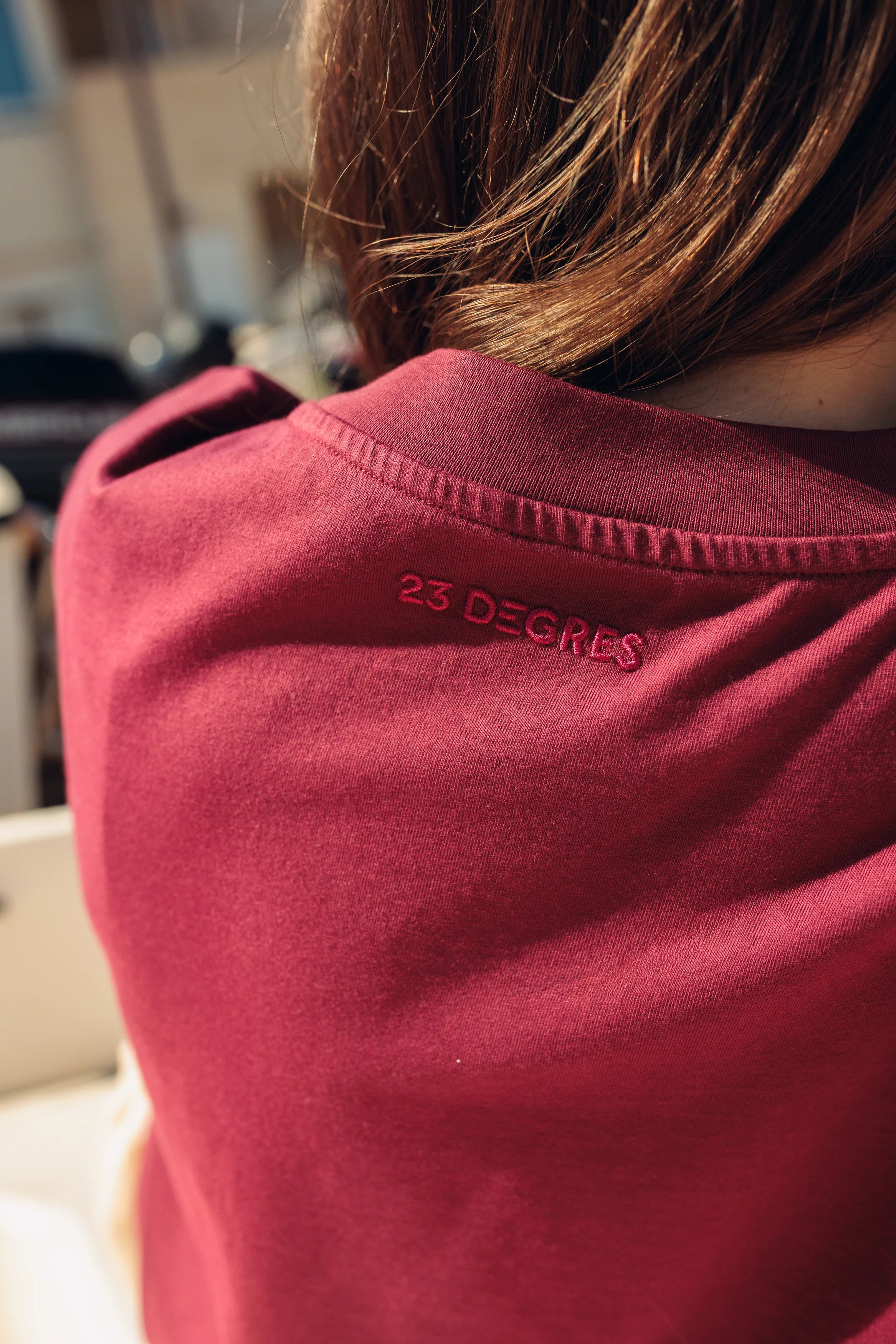 T-shirt lie de vin boxy 23 degres